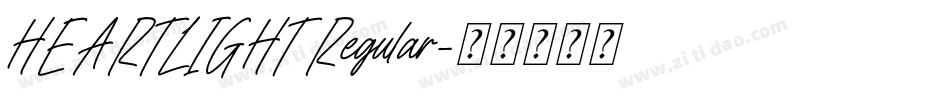 HEARTLIGHT Regular字体转换